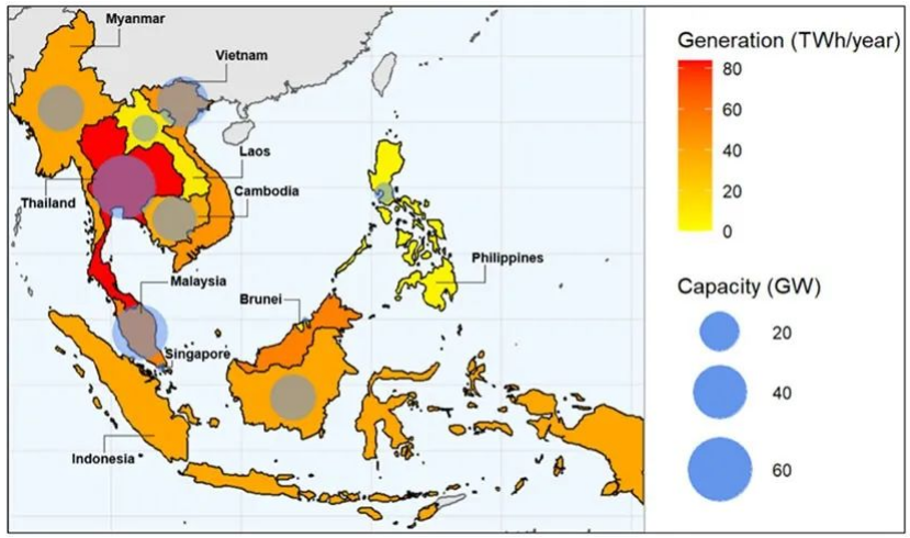 Az úszó fotovoltaikus piac elemzése és kilátásai 10 ASEAN-országban